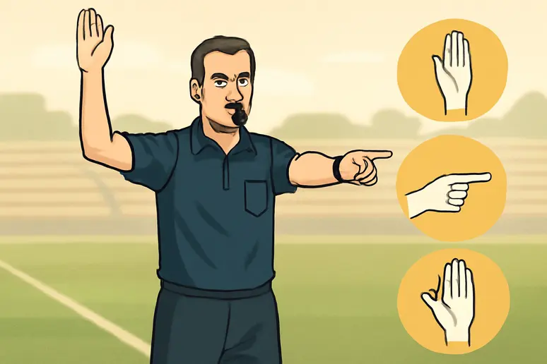 สัญญาณมือใหม่กรรมการ: ถอดรหัสทุกจังหวะสำคัญในสนาม!